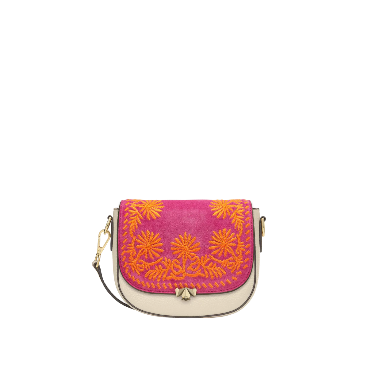 Wechselklappe - Mini Crazy Daisy - pink-orange