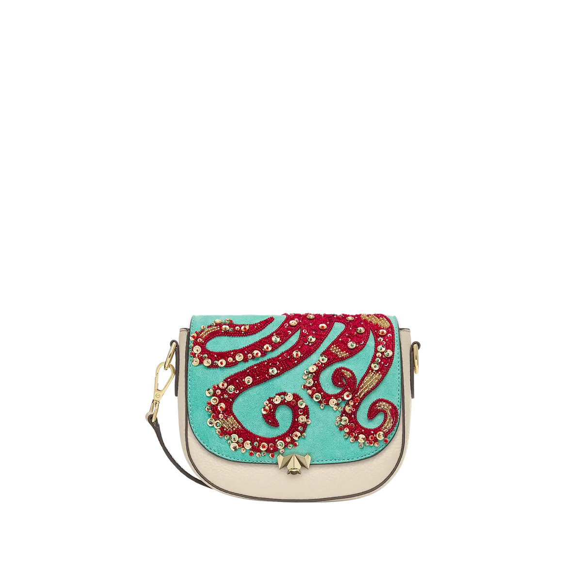 Wechselklappe - Mini OctoBussi - türkis-rot