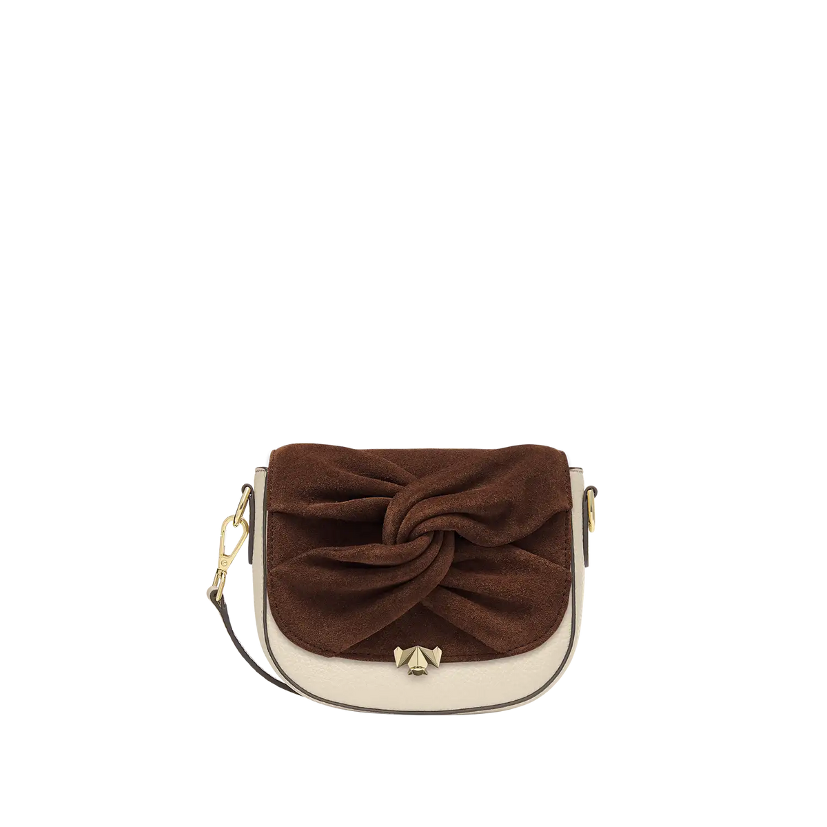Wechselklappe -  Mini Twisted Knot - braun