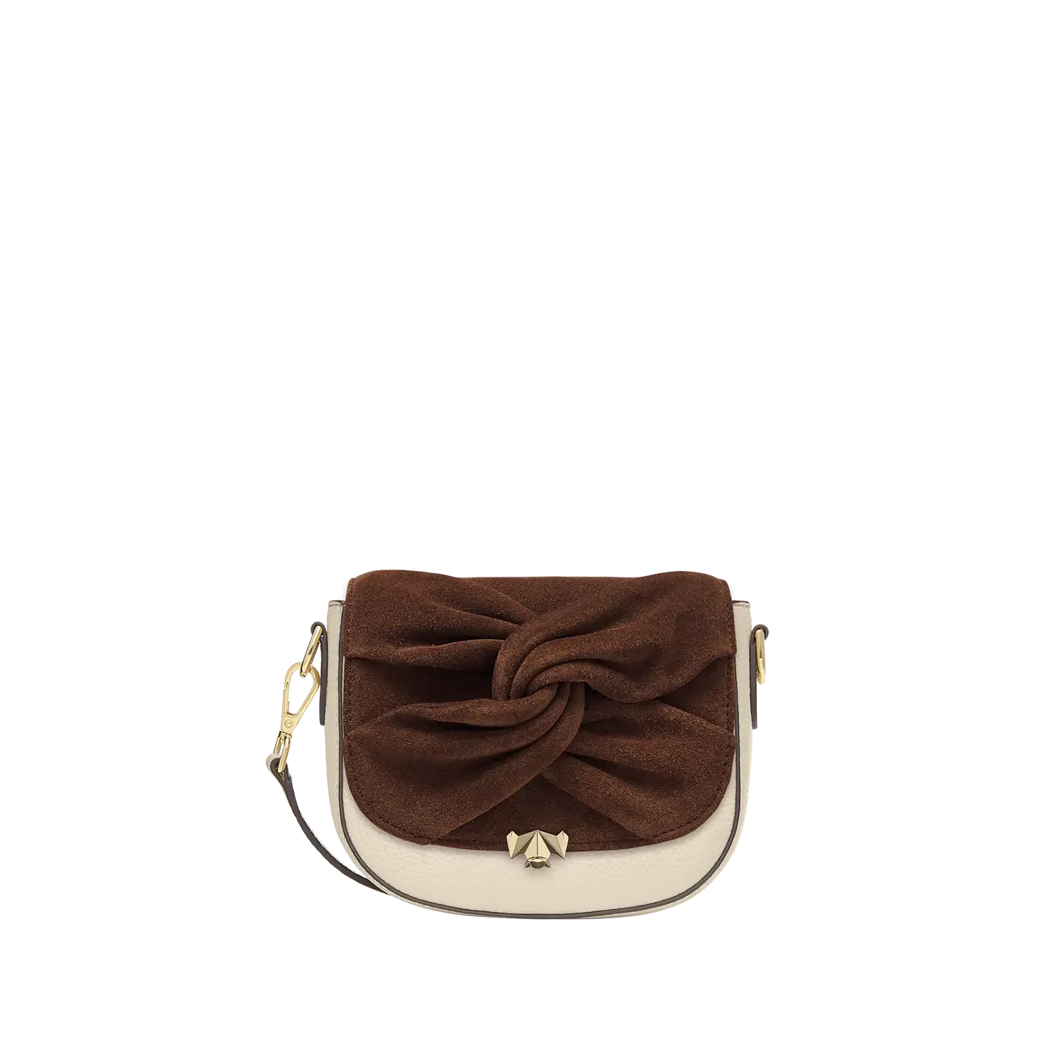 Wechselklappe -  Mini Twisted Knot - braun