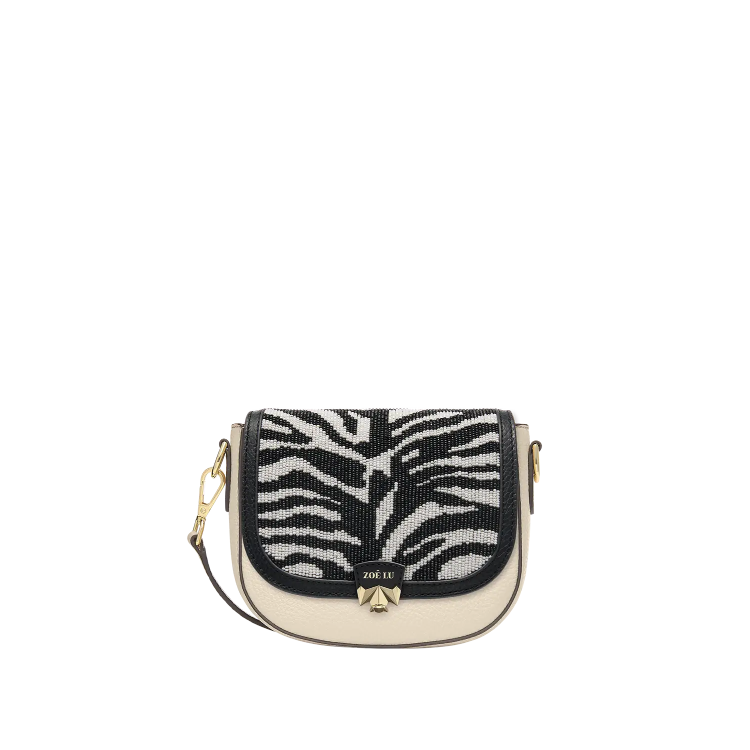 Wechselklappe - Mini Zebra Pearl - schwarz-weiß