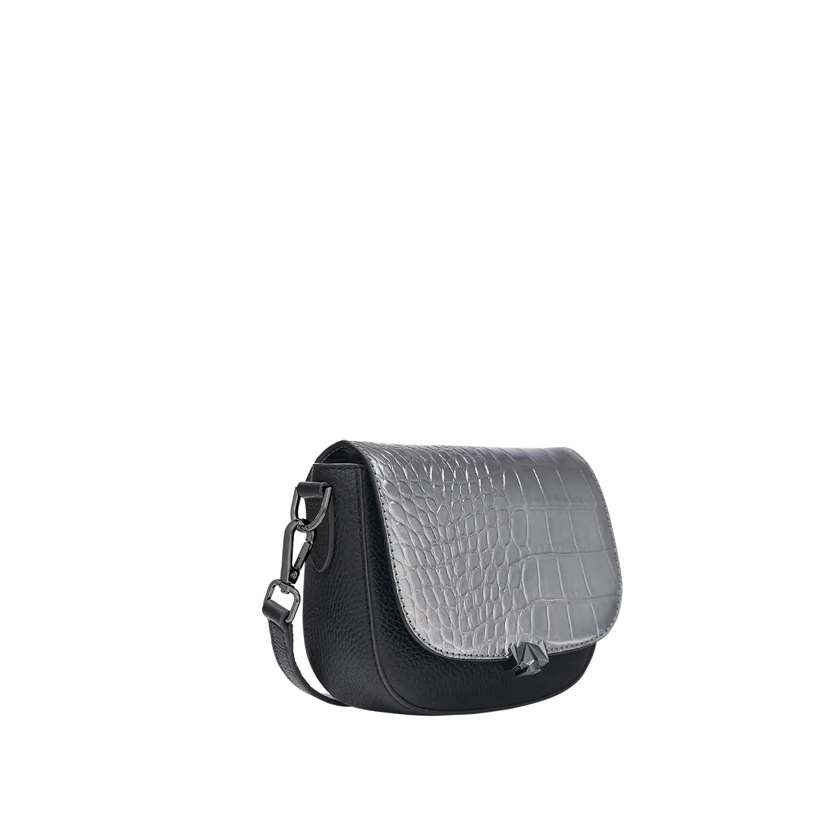 BC Wechselklappe - Mini Dazzle Croco - schwarz