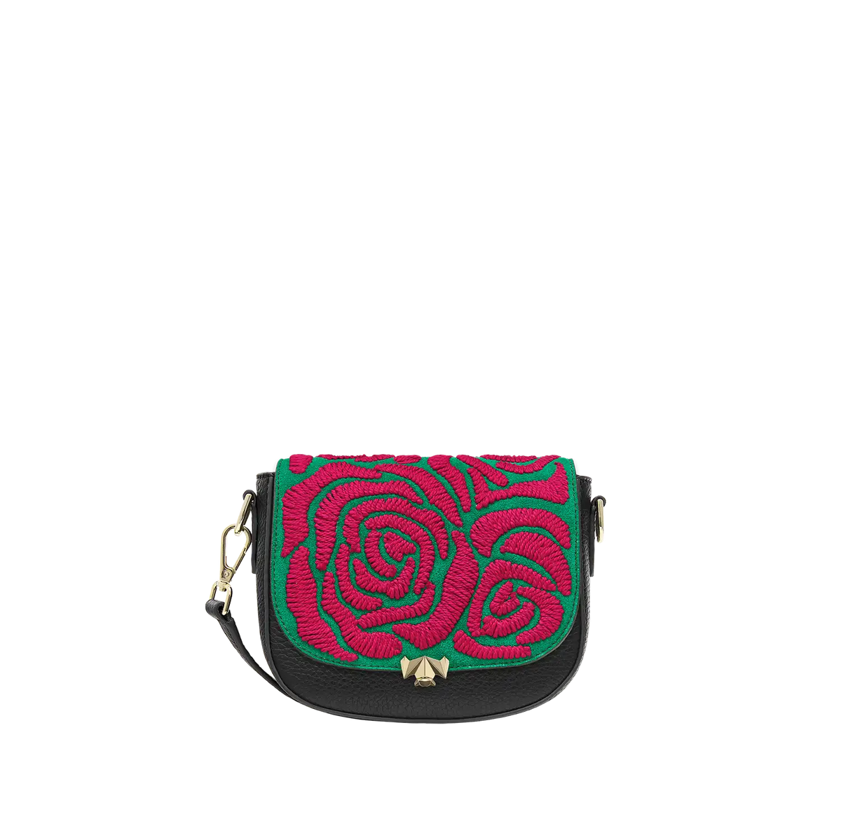 Wechselklappe - Mini Rose Bouquett - grün-pink