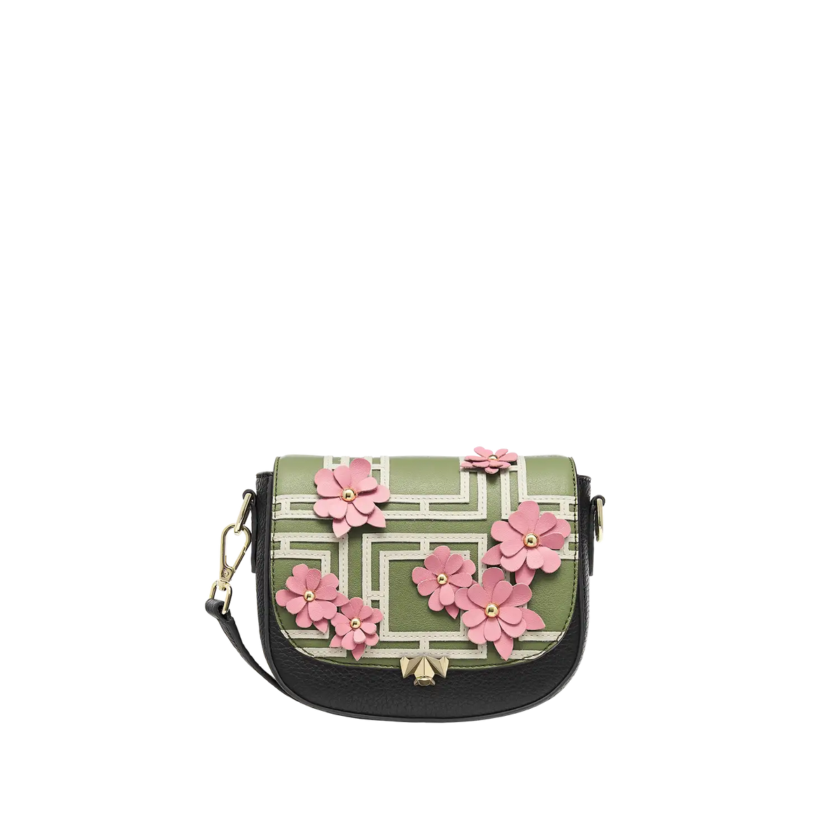 Wechselklappe - Mini Sakura Whisper - olive-rosa