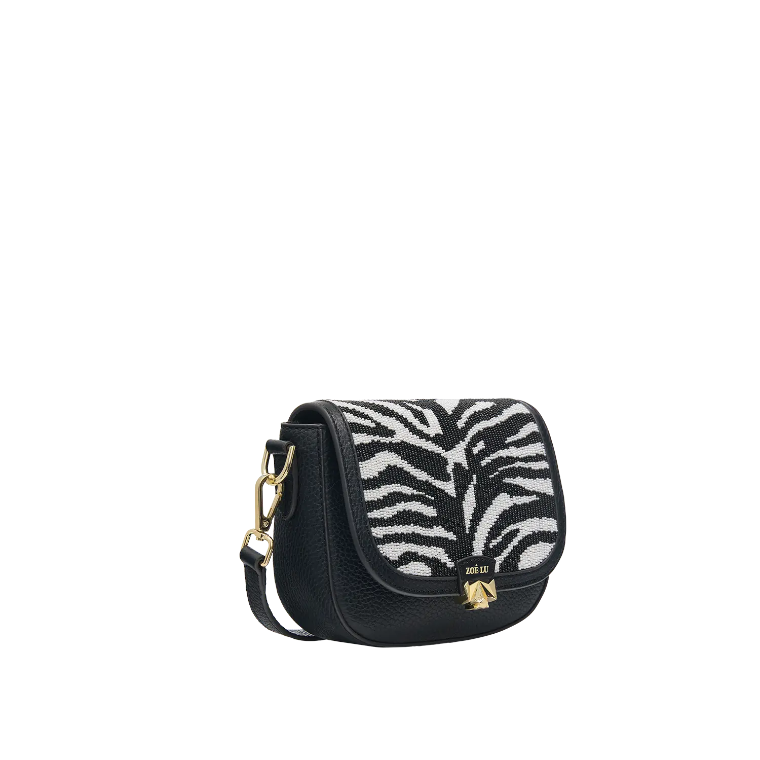 Wechselklappe - Mini Zebra Pearl - schwarz-weiß