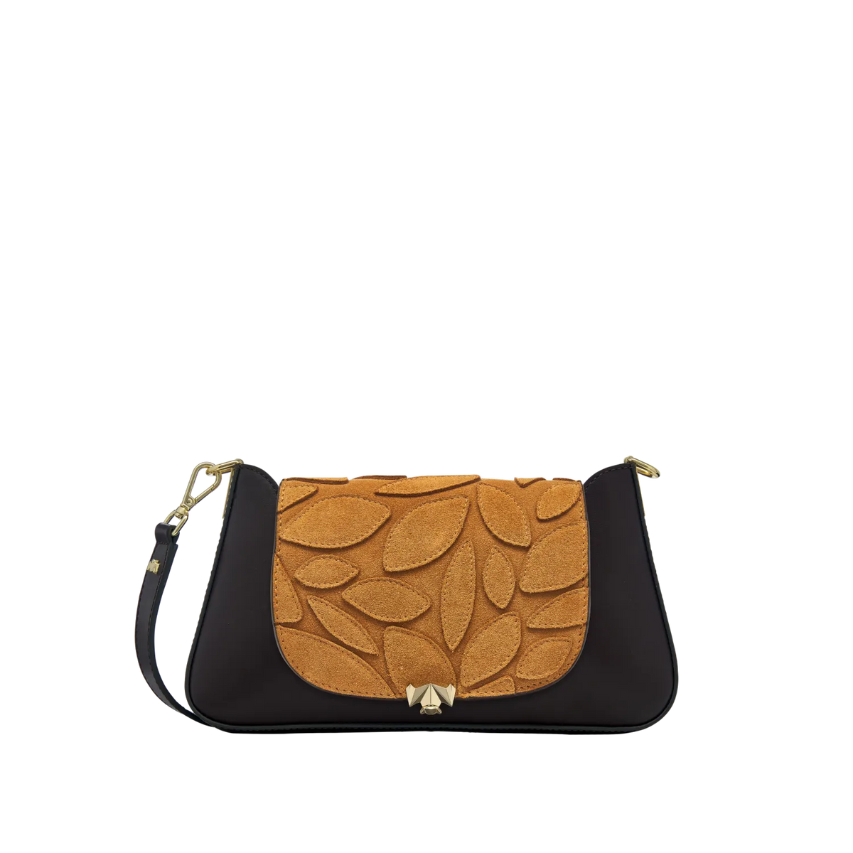 Wechselklappe - Mini Autumn Leaves - cognac