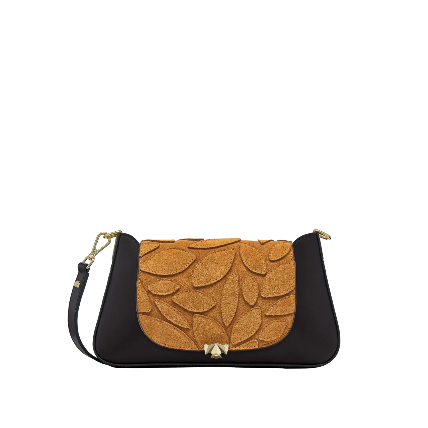 Wechselklappe - Mini Autumn Leaves - cognac