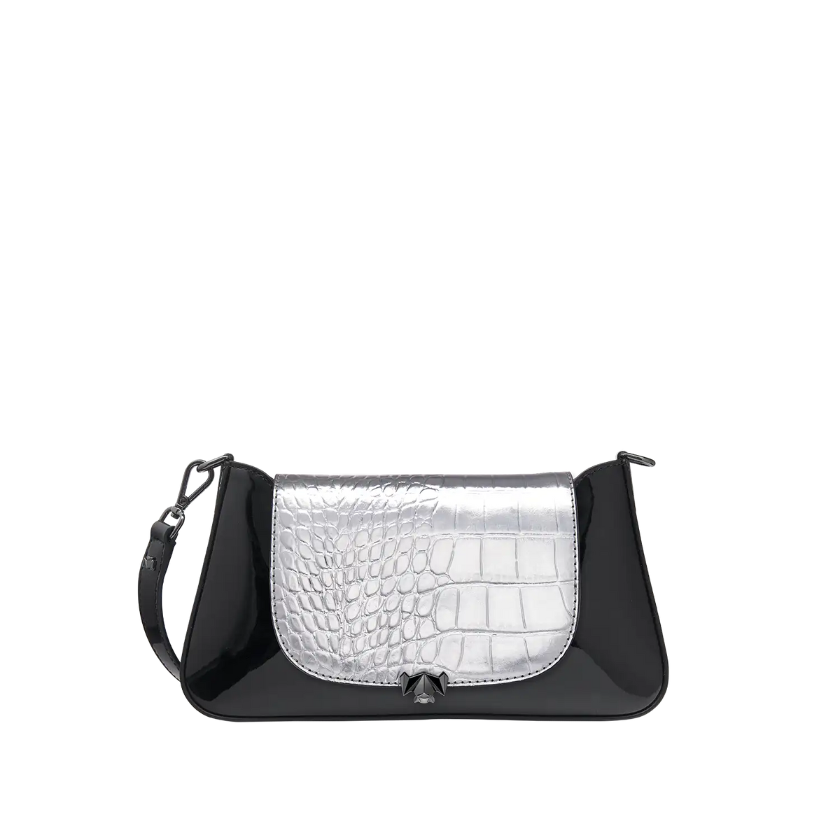 BC Wechselklappe - Mini Dazzle Croco - schwarz