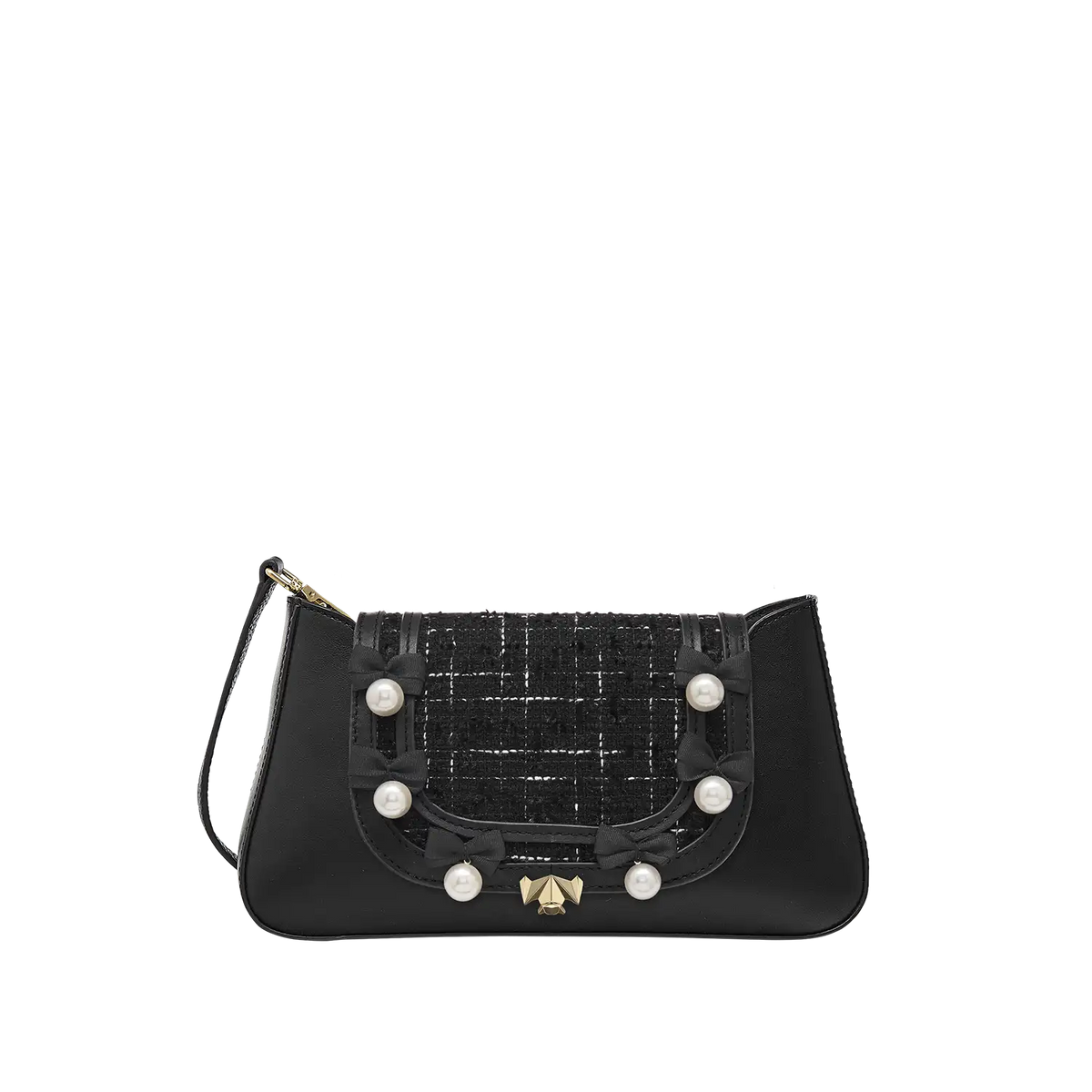 Wechselklappe - Mini Black Pearl - schwarz-weiß