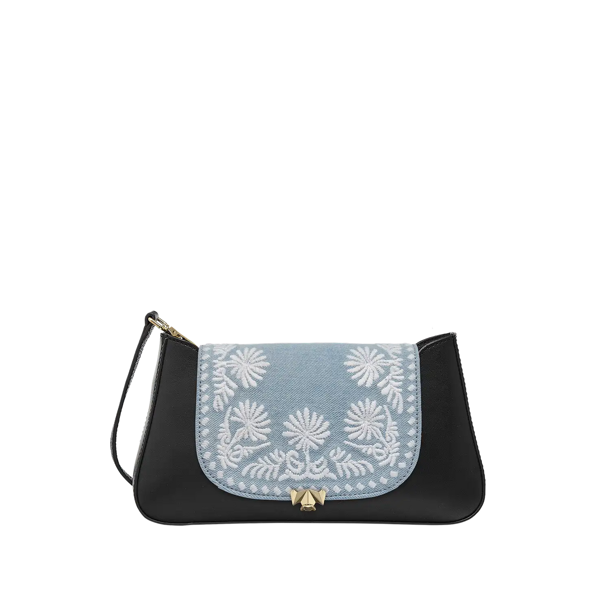 Wechselklappe - Mini Denim & Daisies - hellblau