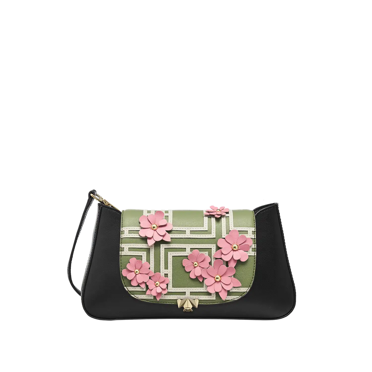 Wechselklappe - Mini Sakura Whisper - olive-rosa