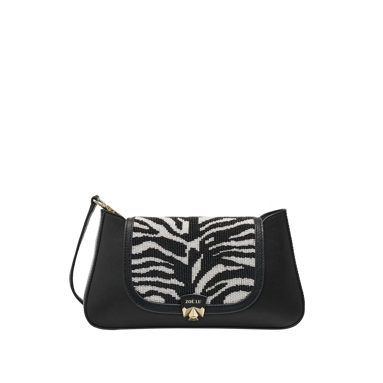 Wechselklappe - Mini Zebra Pearl - schwarz-weiß