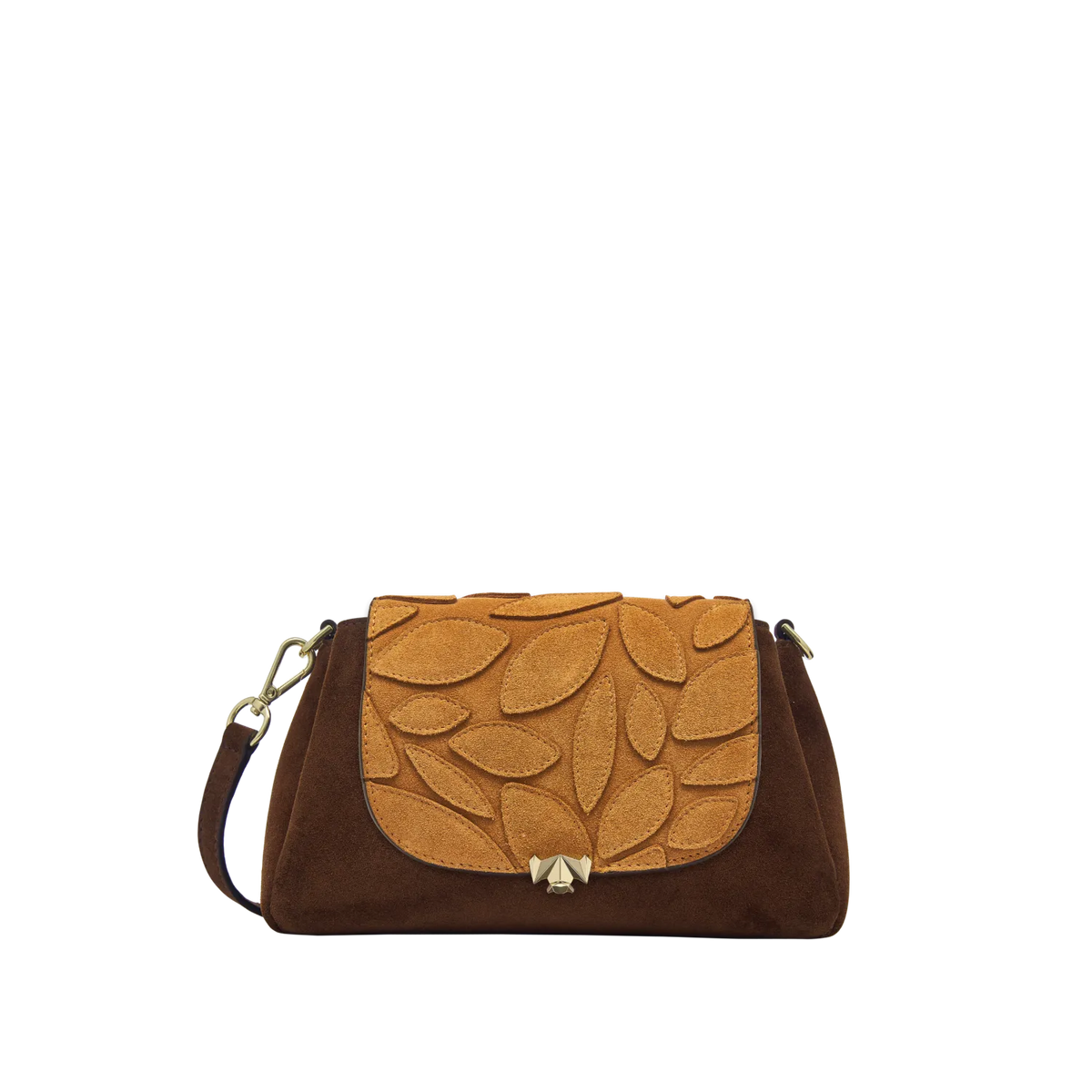 Wechselklappe - Mini Autumn Leaves - cognac