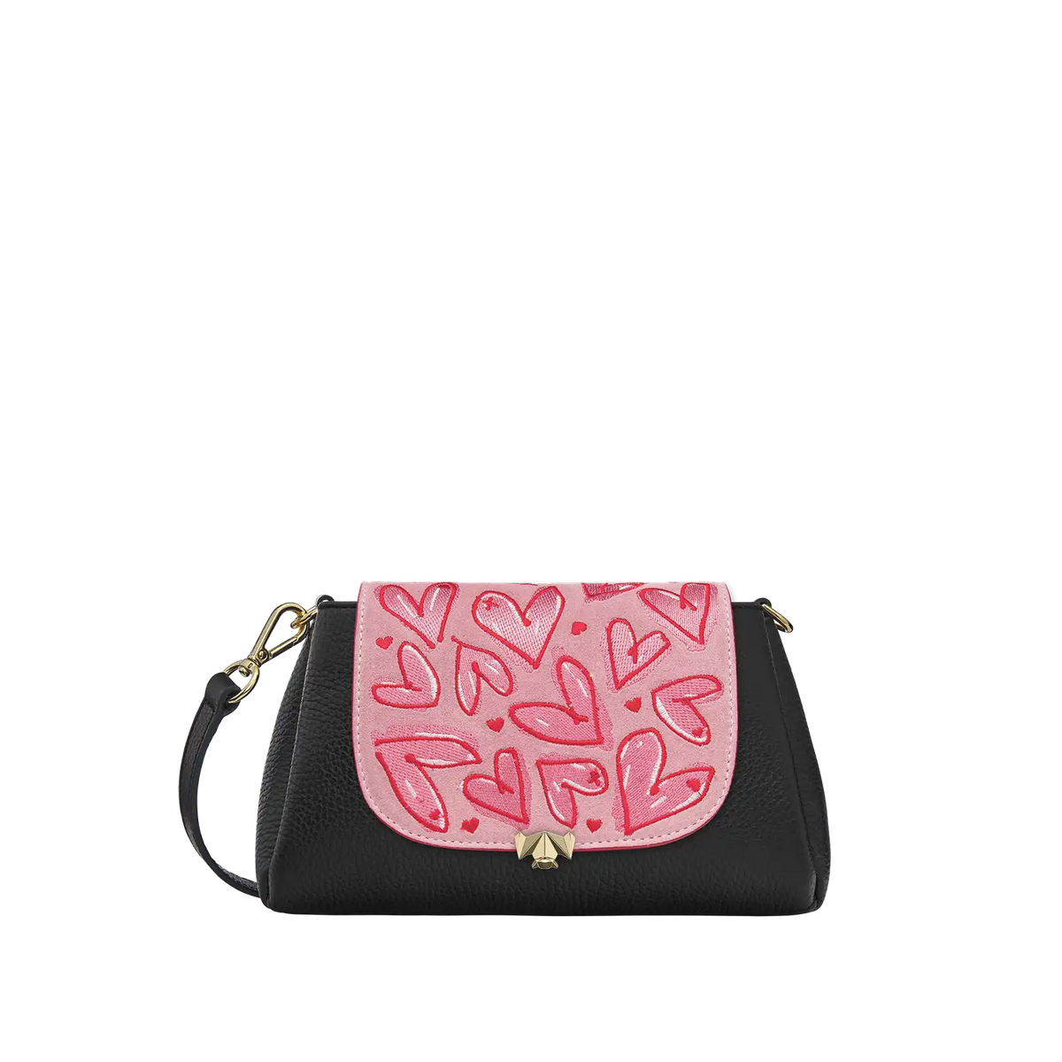 Wechselklappe - Mini Happy Hearts - rosa-rot