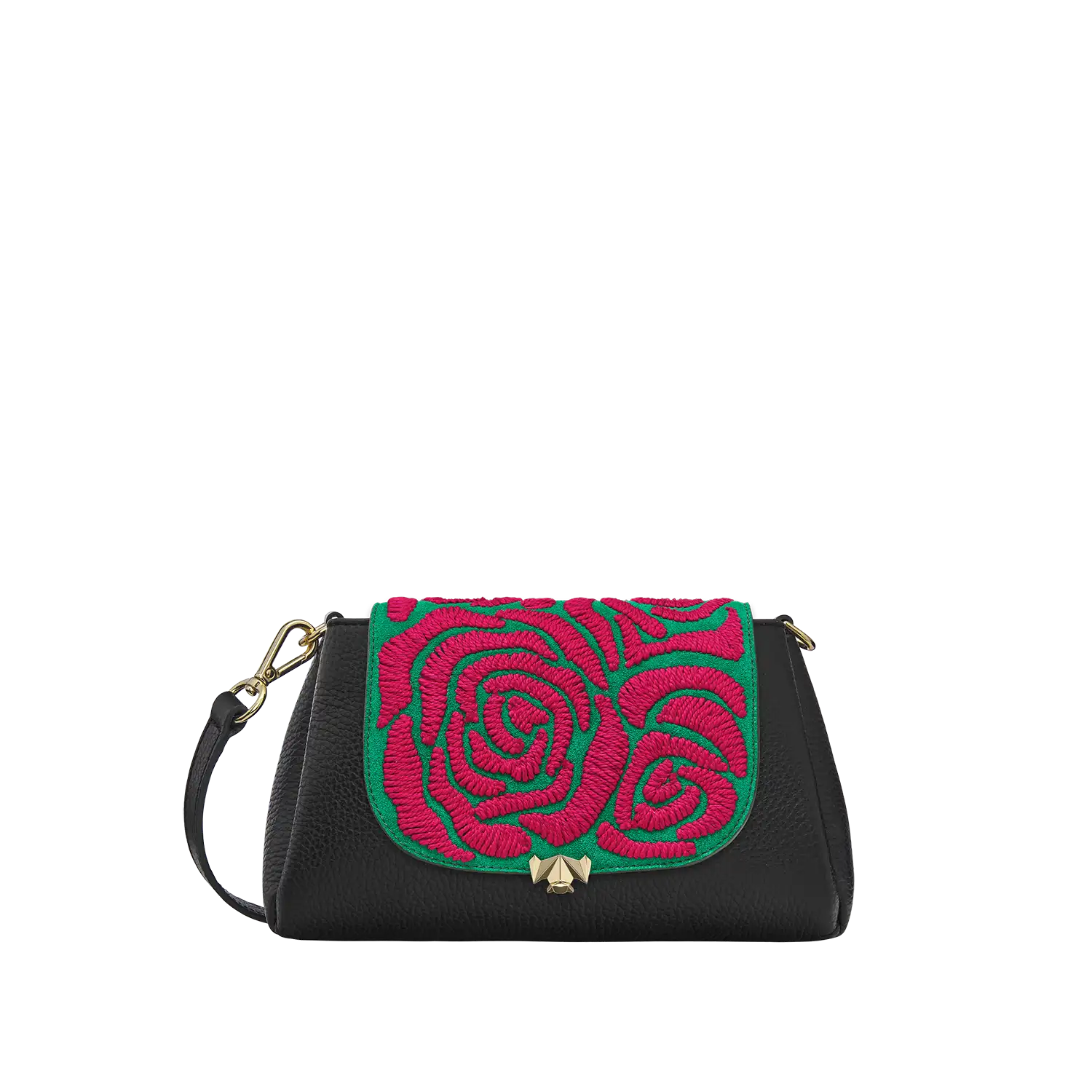 Wechselklappe - Mini Rose Bouquett - grün-pink