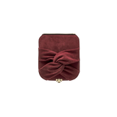 Wechselklappe - Mini Bordeaux Knot - weinrot