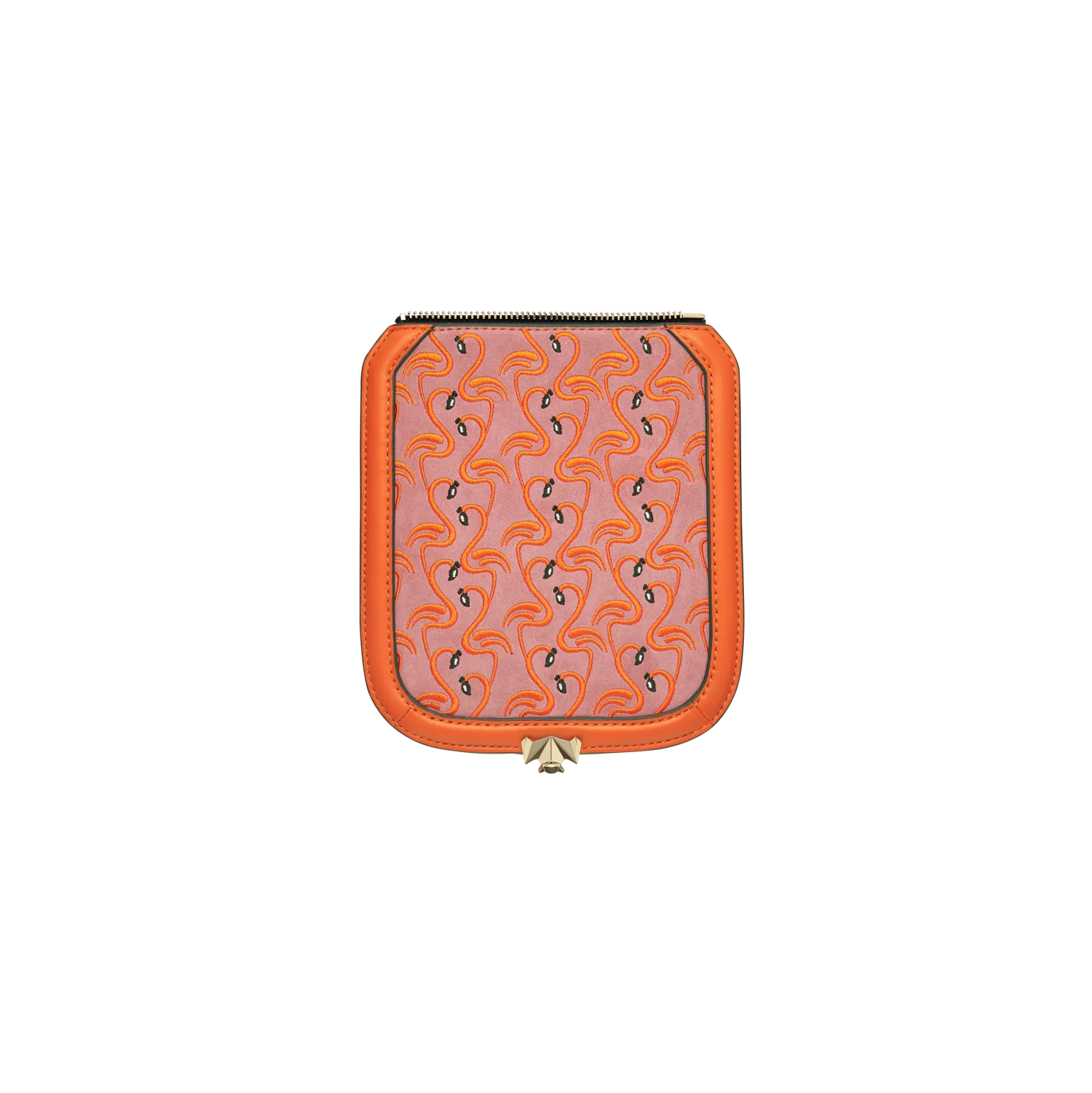 Wechselklappe - Mini Dancing Flamingo - pink-orange