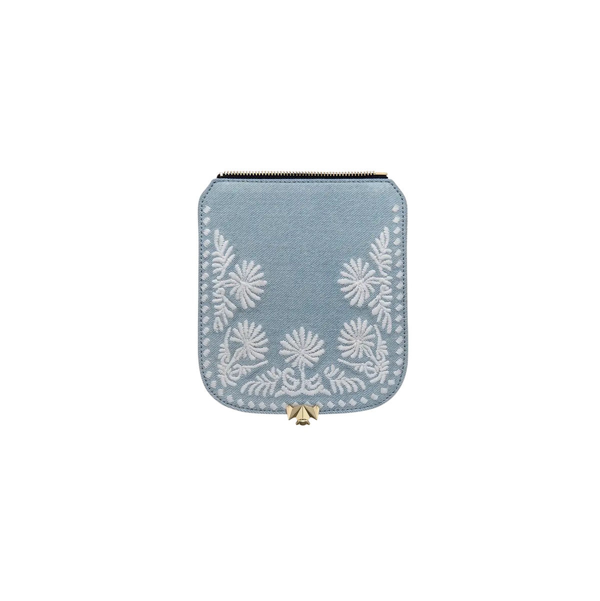 Wechselklappe - Mini Denim & Daisies - hellblau