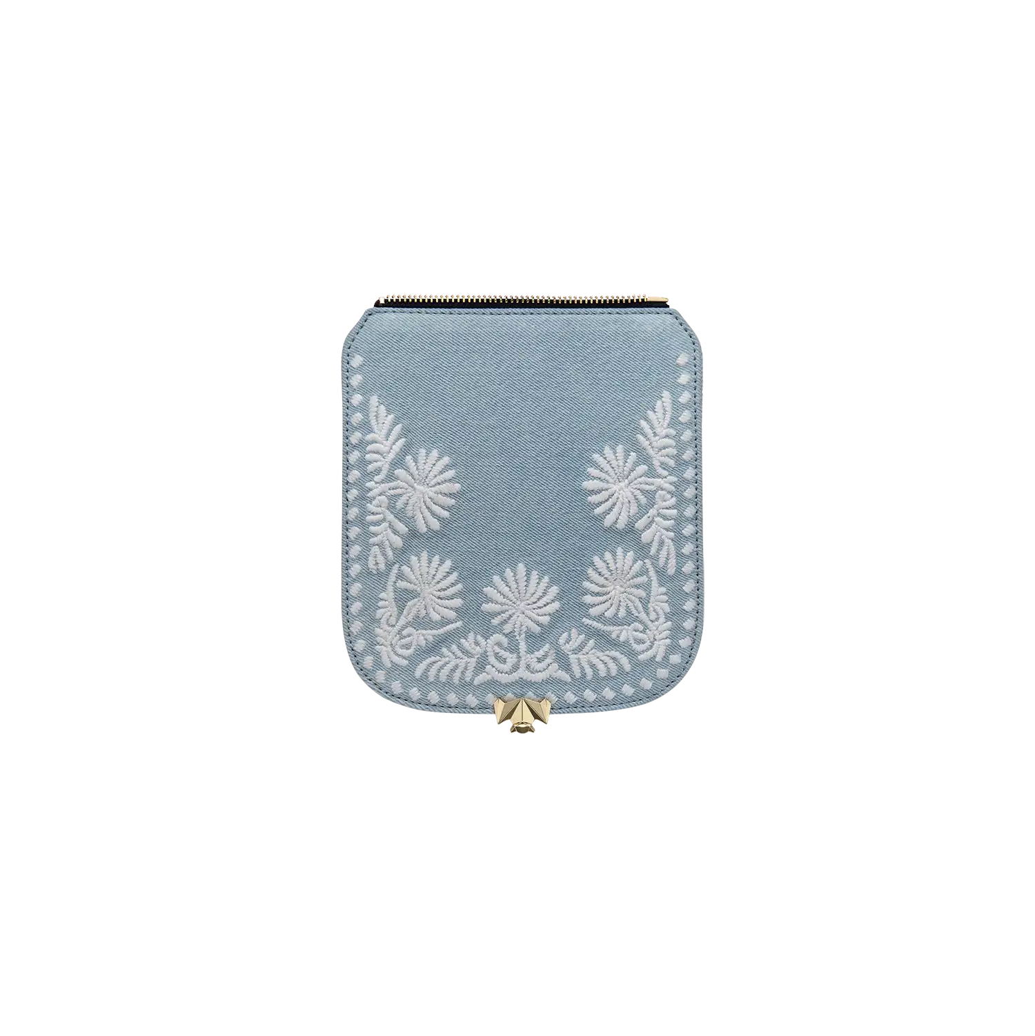 Wechselklappe - Mini Denim & Daisies - hellblau