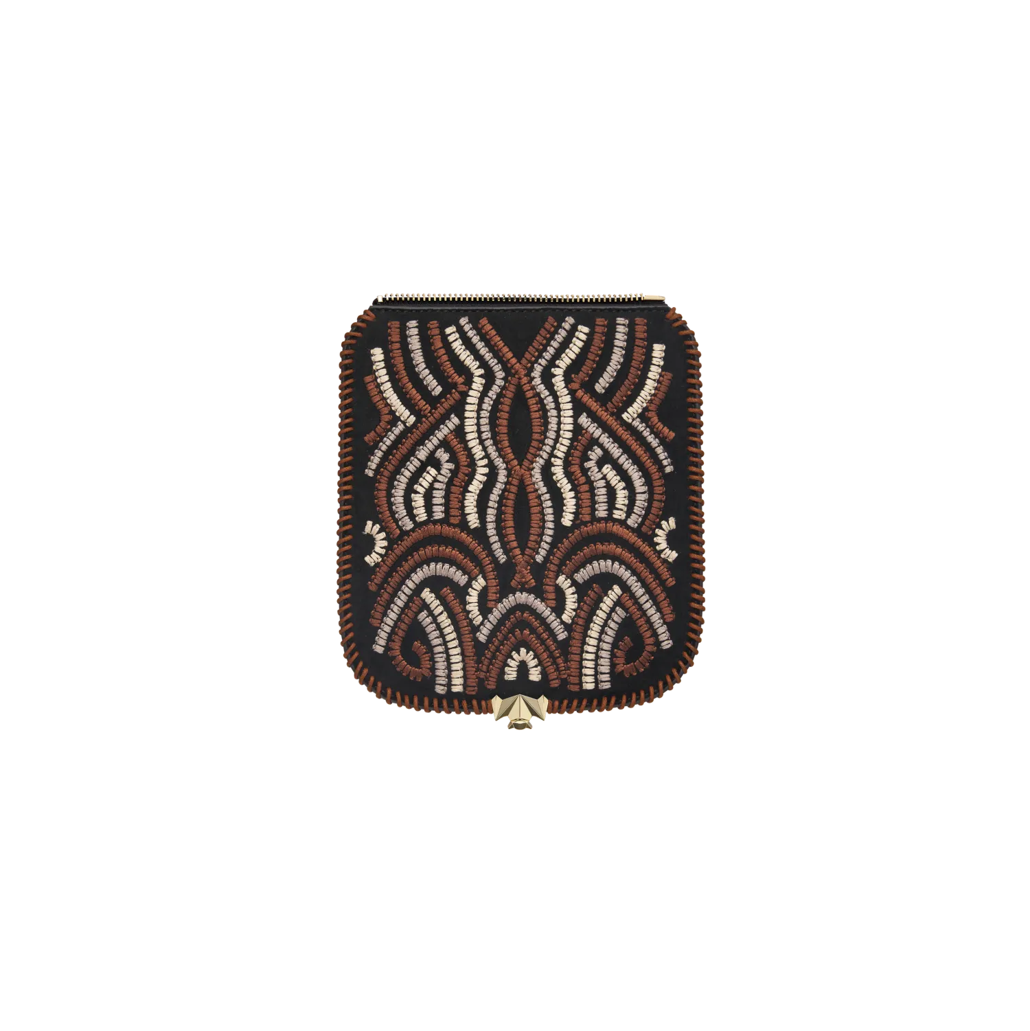 Wechselklappe - Mini Woven Wave - schwarz