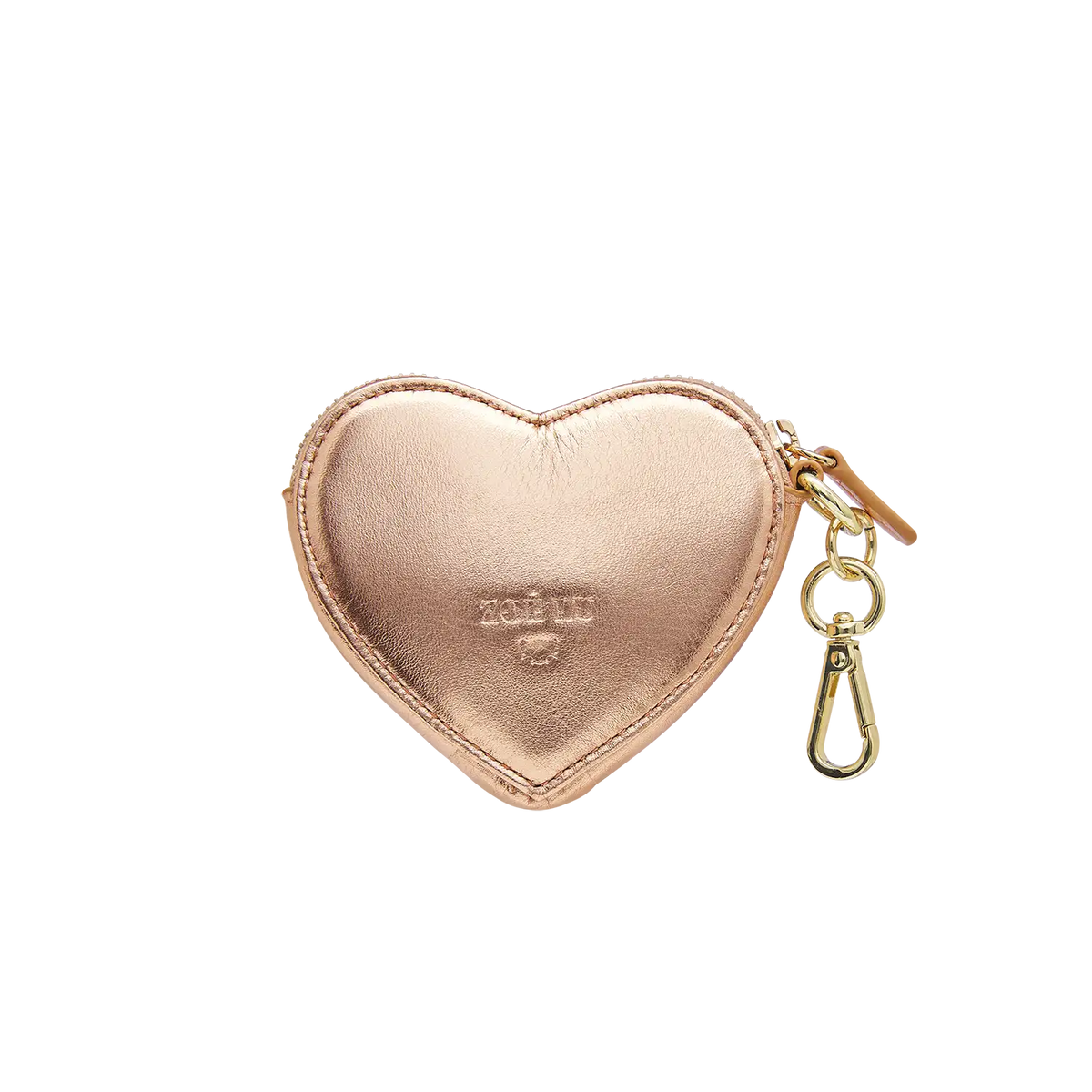 Schluesselanhaenger - Heartbeat - rosa-metallic