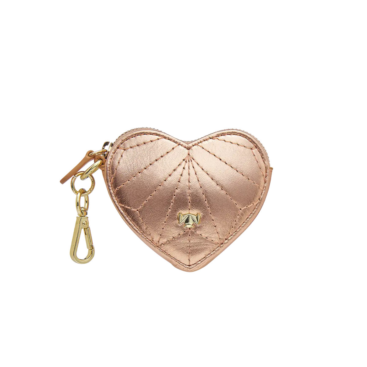 Schluesselanhaenger - Heartbeat - rosa-metallic