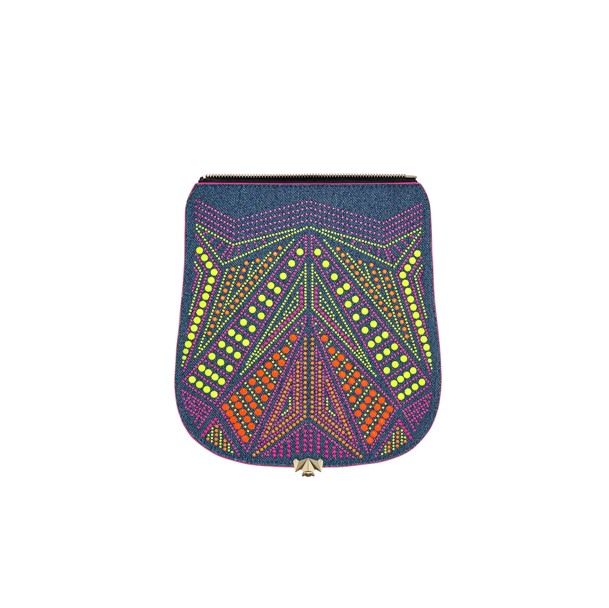 Wechselklappe - Neon Crush - demin-bunt