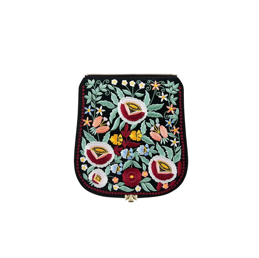 Wechselklappe - So Romantic - Blumen schwarz