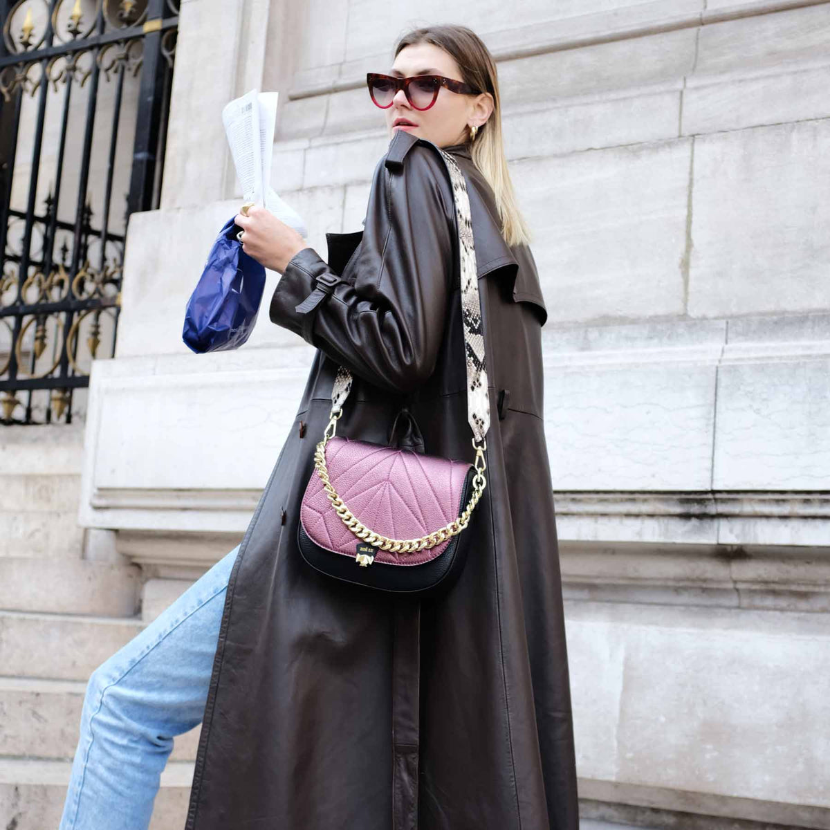 Schulterriemen - Black Turn Over - schwarz-snake