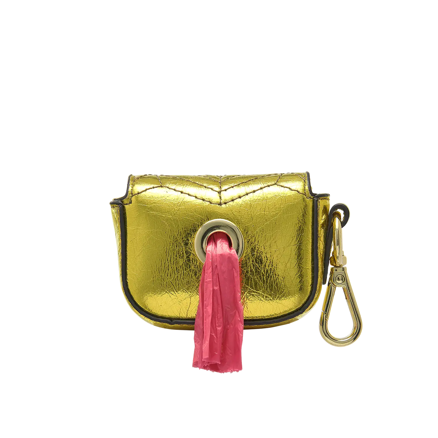 Dog Waste Bag - Walk the Dog - gelb-metallic