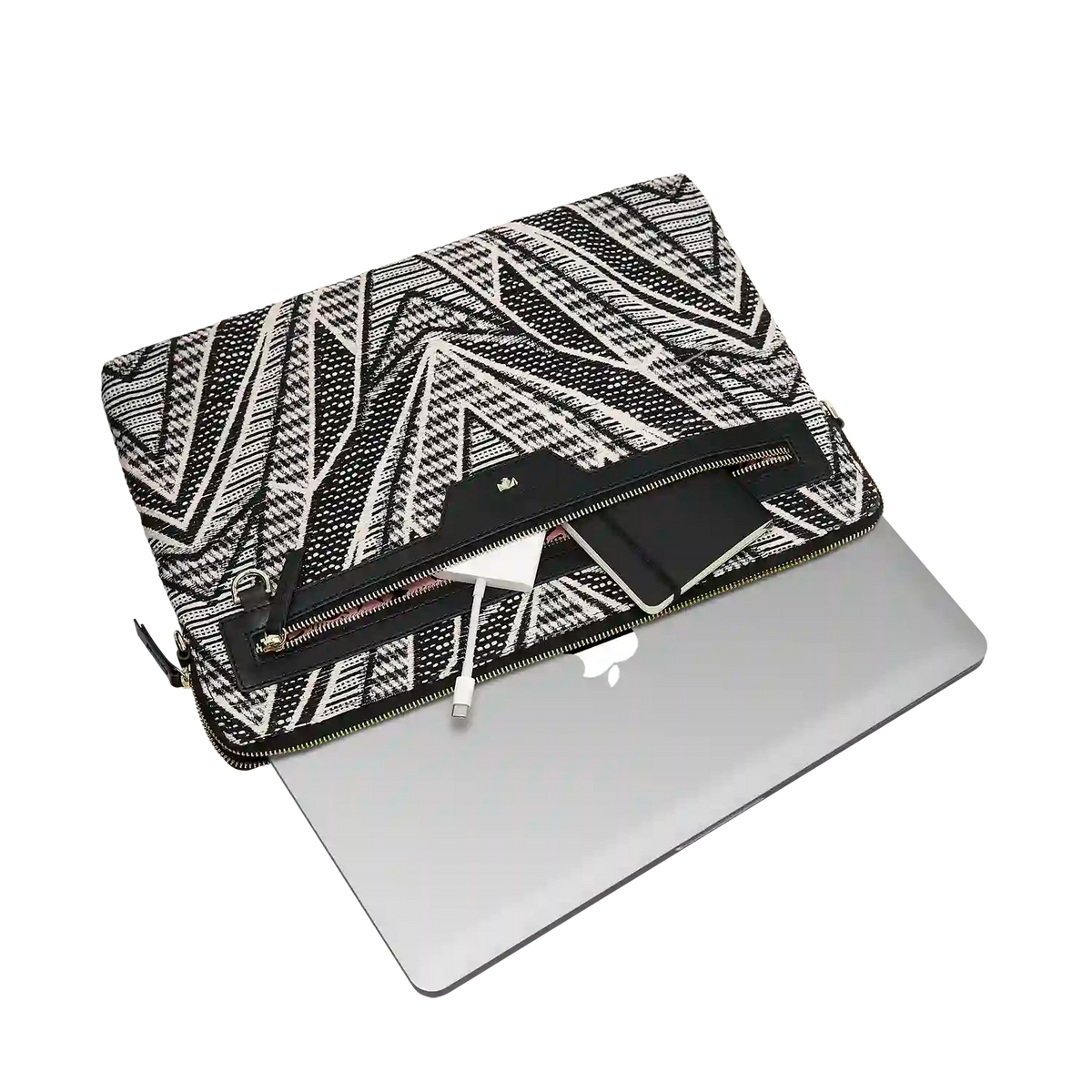 Laptop Sleeve 15/16" - Work it - schwarz-weiss