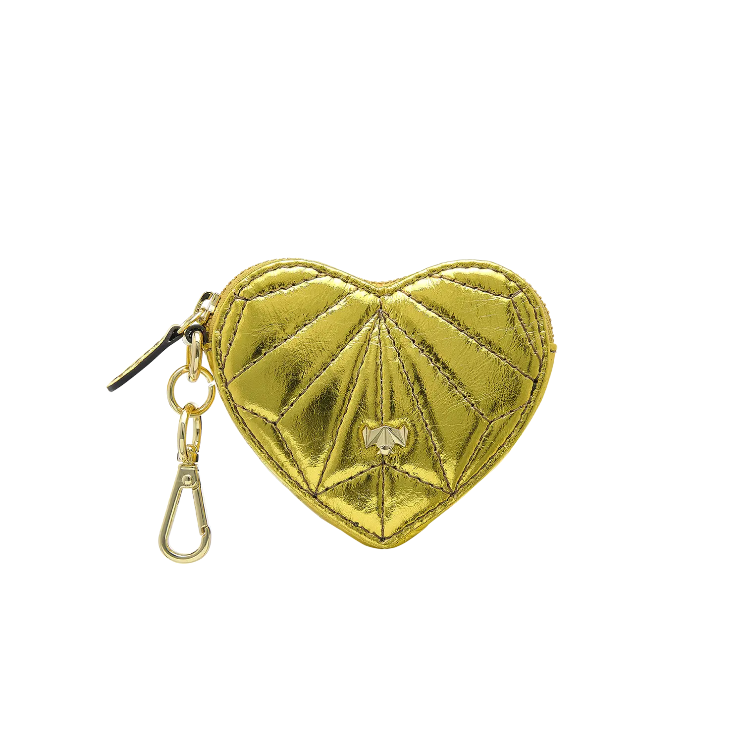 Schlüsselanhänger - Heartbeat - gelb-metallic