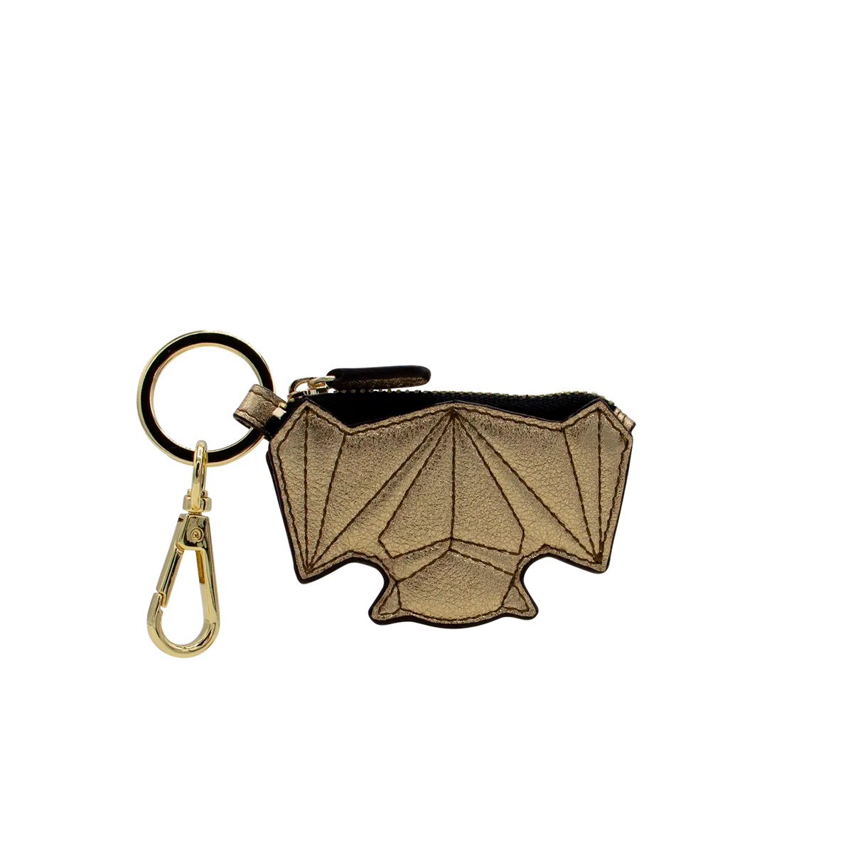 Schluesselanhaenger - Zip it Bat - gold