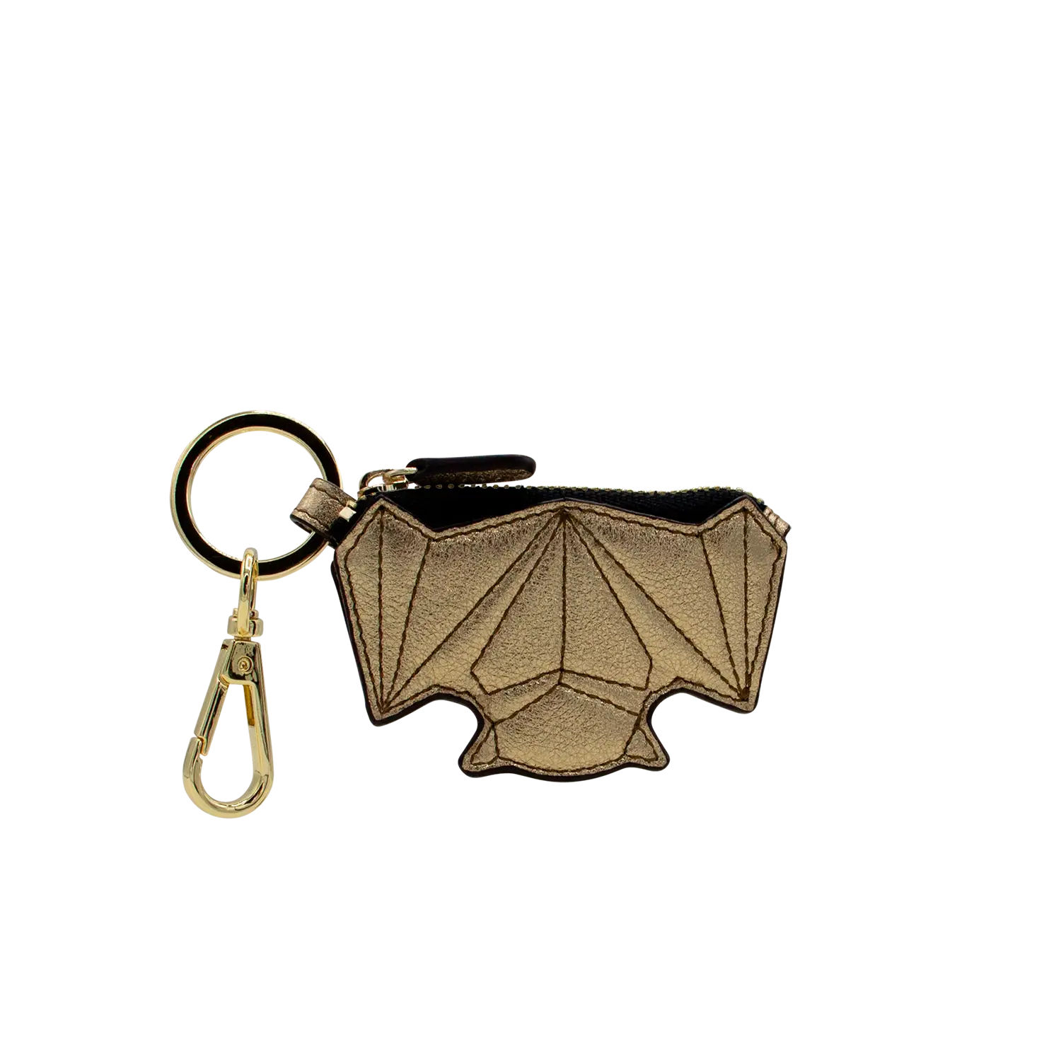 Schluesselanhaenger - Zip it Bat - gold