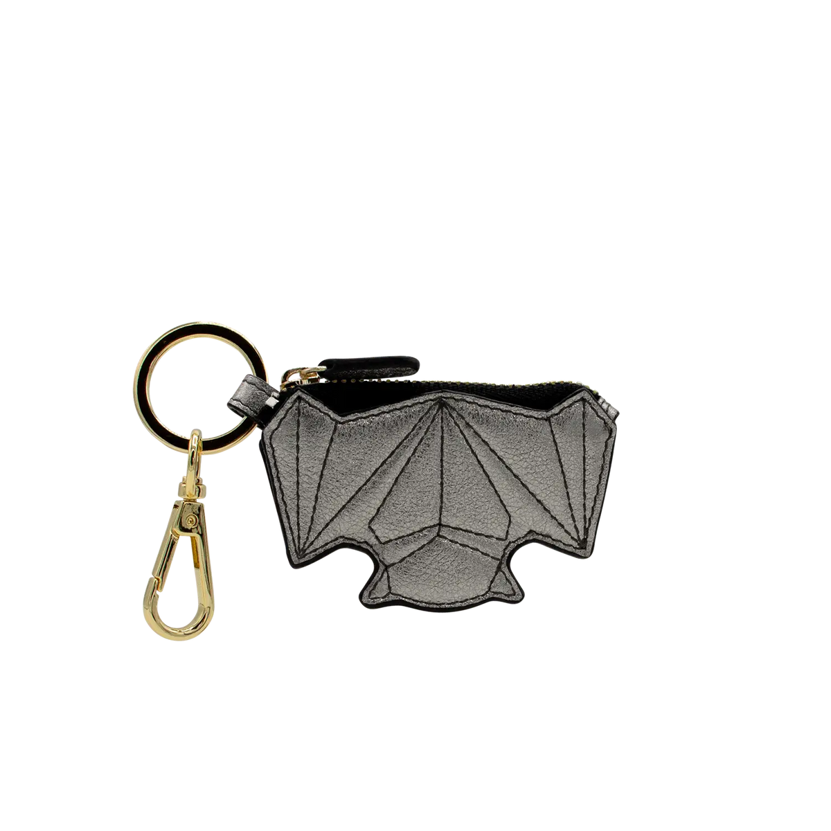 Schluesselanhaenger - Zip it Bat - silber