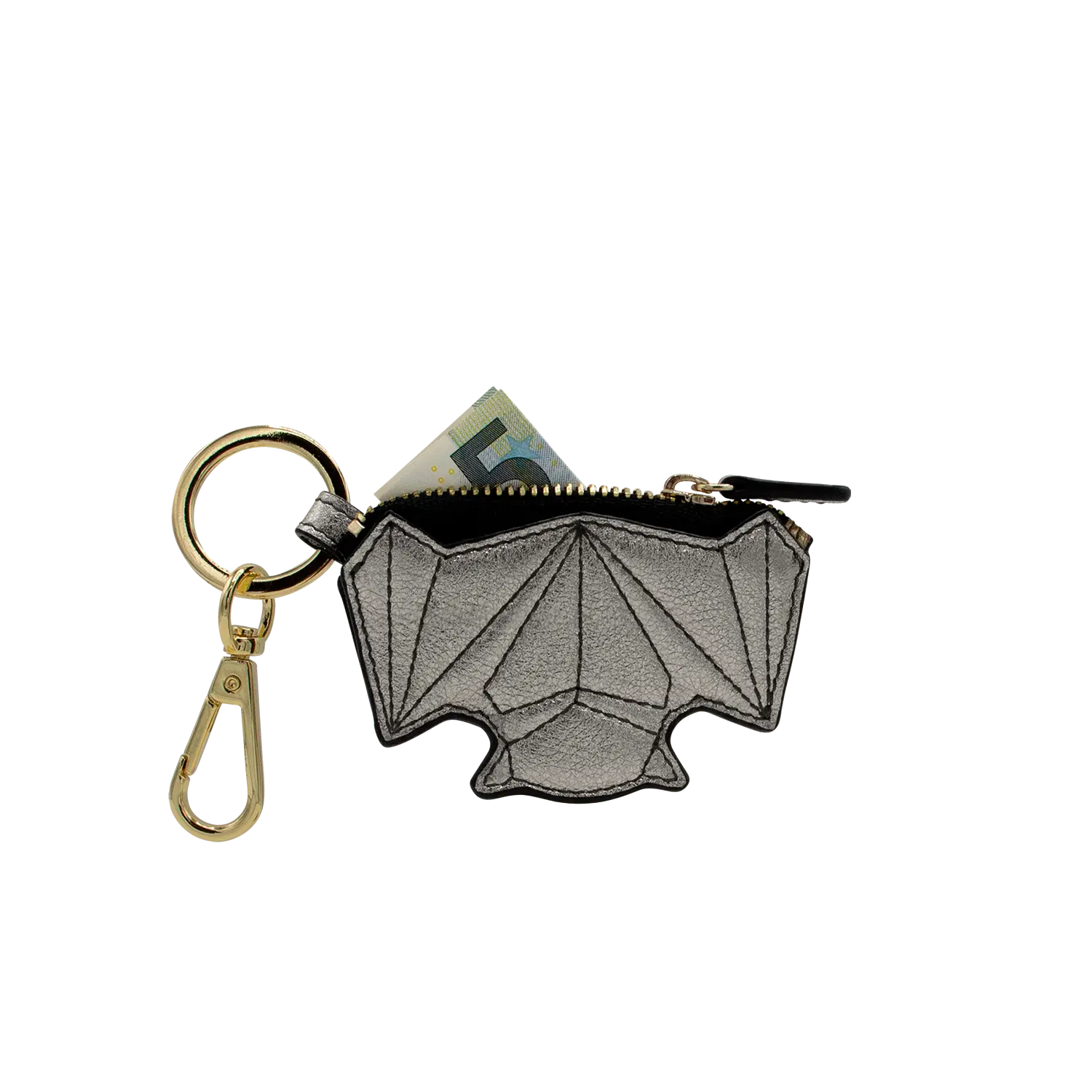 Schluesselanhaenger - Zip it Bat - silber