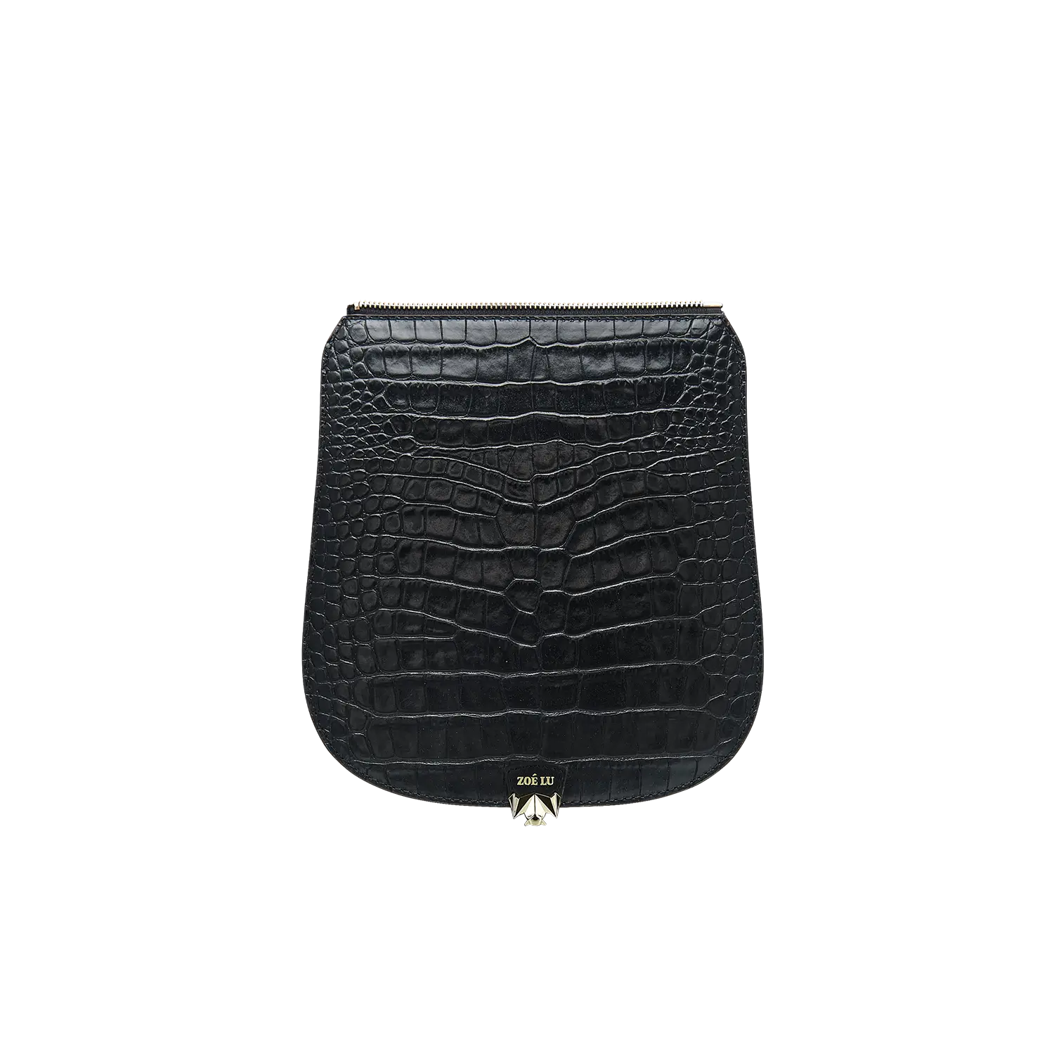 Wechselklappe - Croco Chic - schwarz
